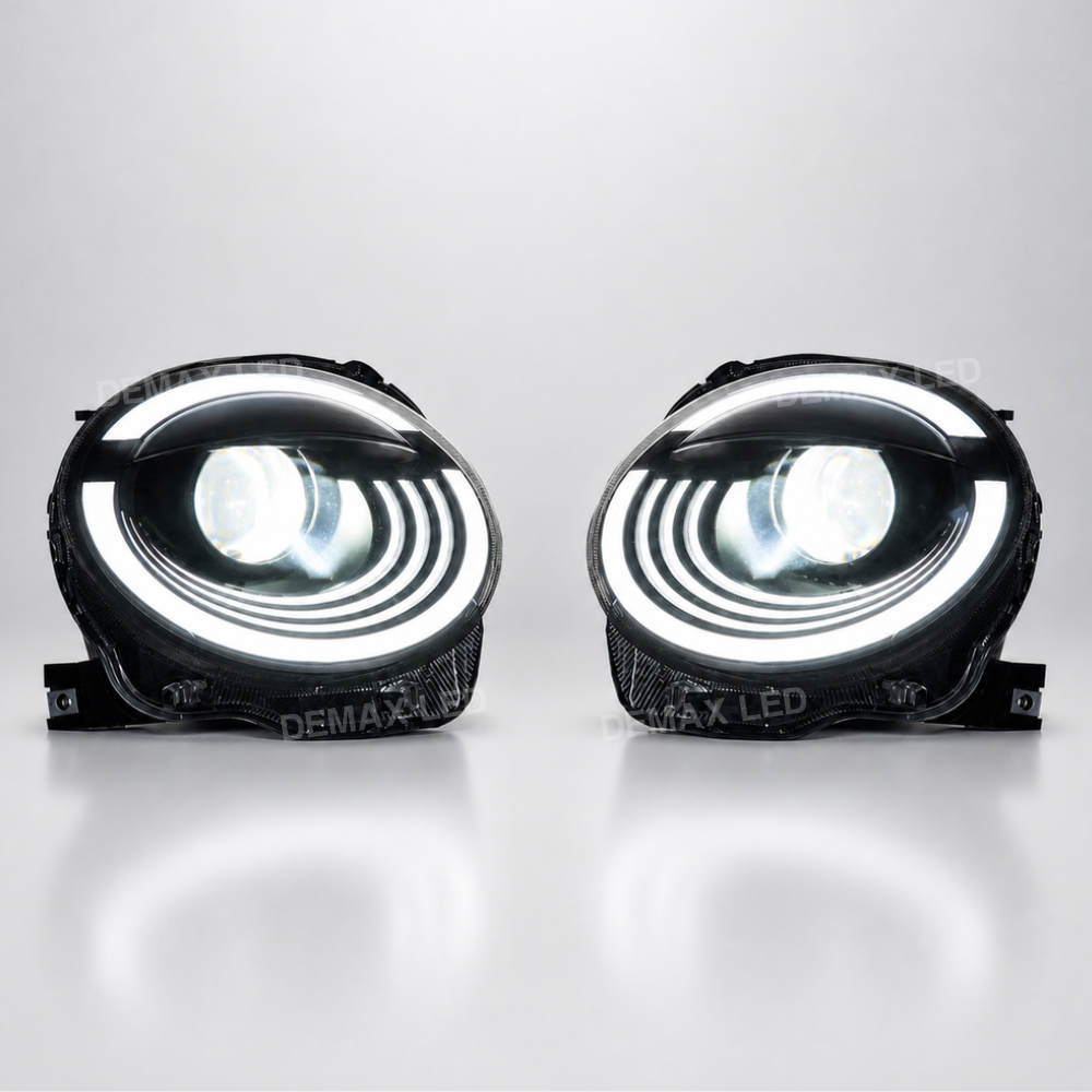 Front Full LED headlight for Fiat 500 and Abarth with low beam on
