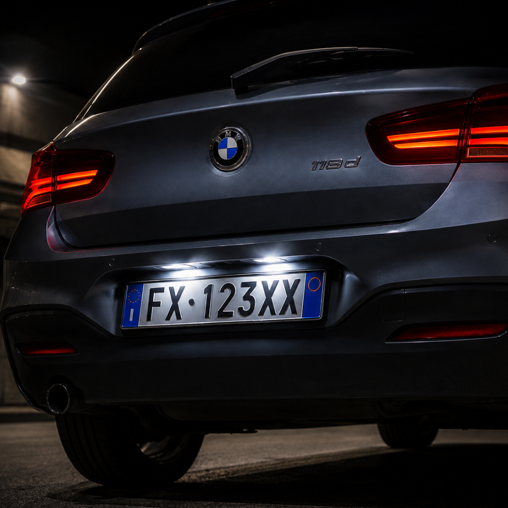 LED license plate lights for BMW MINI installed on bmw f20
Éclairage de plaque LED BMW MINI installé sur bmw f20